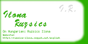 ilona ruzsics business card